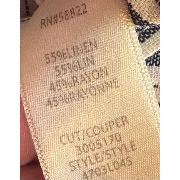 Max studio linen blend striped pants size S - Picture 7 of 8